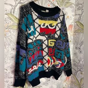 Vintage FAX chunky knit sweater